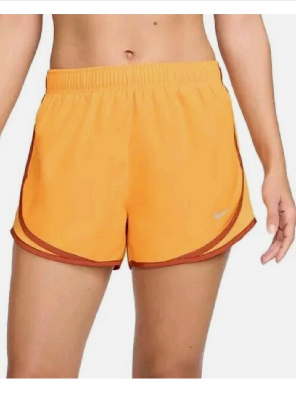 NIKE Dri-Fit tempo running shorts womens size XL 2XL yellow